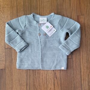 Topo Mini Classic Mint Green Organic Knit Sweater for Cozy Comfort